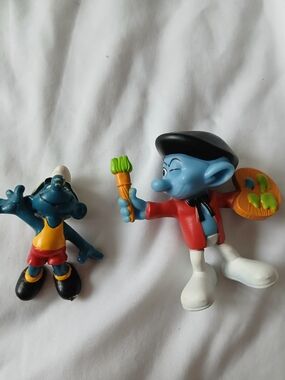Vintage 1989, 2011 Peyo Smurfs 3" Figures
